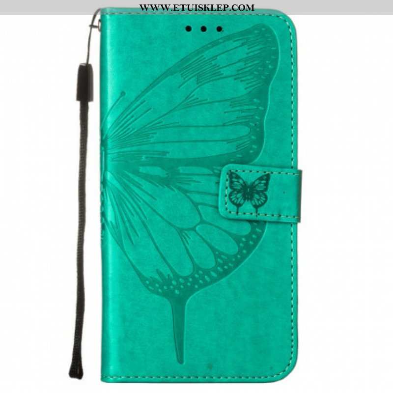 Obudowa Etui Na Telefon do Poco M3 Projekt Motyla Ze Smyczą